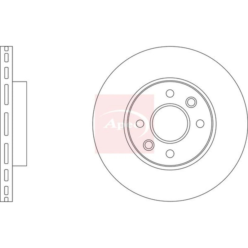 Apec 2 x Vented Front Brake Discs DSK3424-x2