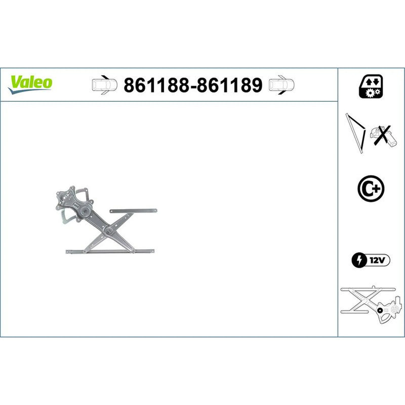 Valeo Electric Window Regulator Lifter Left Front 861188