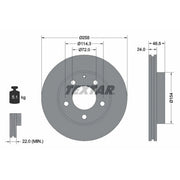 Textar 2 x Vented Front Brake Discs 92062000-x2