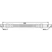 Borg & Beck Brake Hydraulic Hose Line Rear Right BBH6165