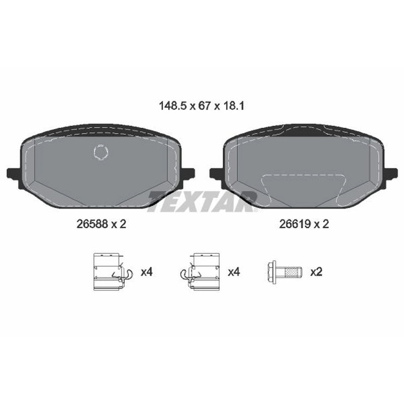 Textar Front Brake Pad Set 2658801