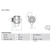 Bosch Car Alternator 12V 0 986 044 480