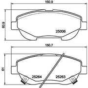 Mintex Front Brake Pad Set MDB3139
