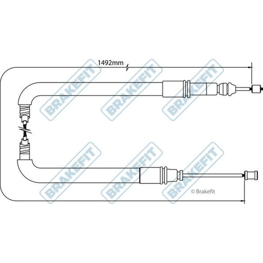 Apec Handbrake Cable Right Rear BBC3064