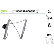 Valeo Electric Window Regulator Lifter Right Front 850853