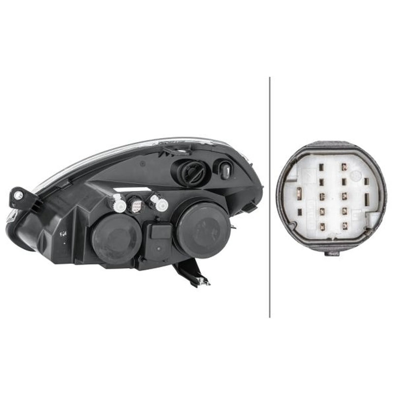 Hella Headlight Headlamp H7/H3 Right 1EB 270 521-441