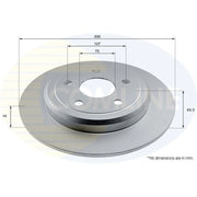 Comline 2 x Solid Rear Brake Discs ADC2895-x2