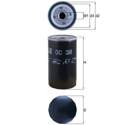 Mahle Engine Oil Filter OC 38