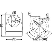 Hella Rotating Beacon Wide High 2RL 007 337-031