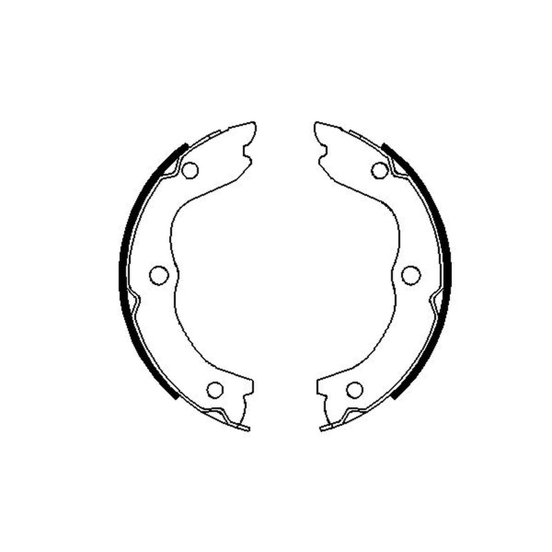 Bosch Parking Brake Shoe Set 0 986 487 698