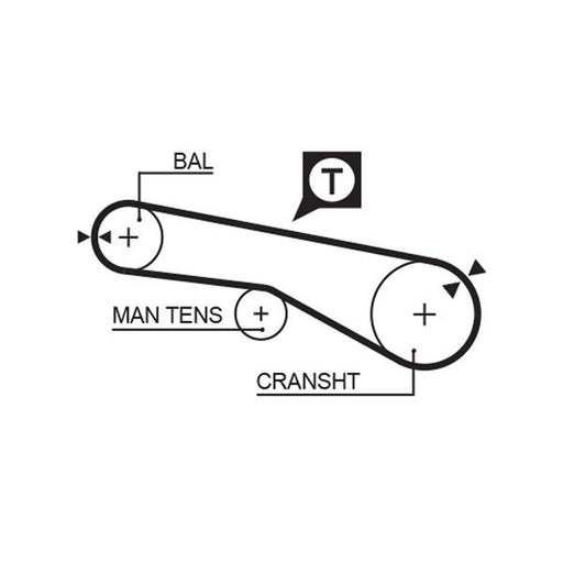 Gates Timing Belt Cambelt 65 Teeth 5257XS