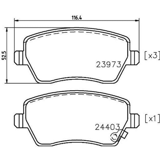 Mintex Front Brake Pad Set MDB2796