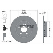 Textar 2 x Two-Piece Rear Brake Disc Brake Discs 92357925-x2