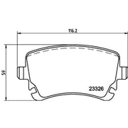Mintex Rear Brake Pad Set MDB2638