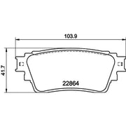 DON Rear Brake Pad Set PCP1595