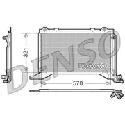 Denso Air Conditioning Condenser fits Mercedes-Benz E-Class 1996-2002