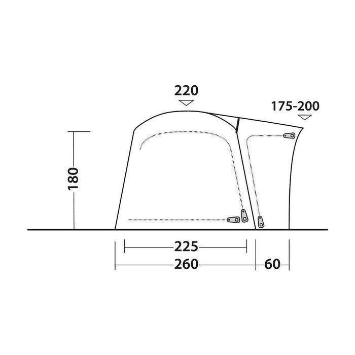 Outwell Bremburg Air Drive-Away Campervan Air Awning 175-200cm - Outwell - Van Life Living