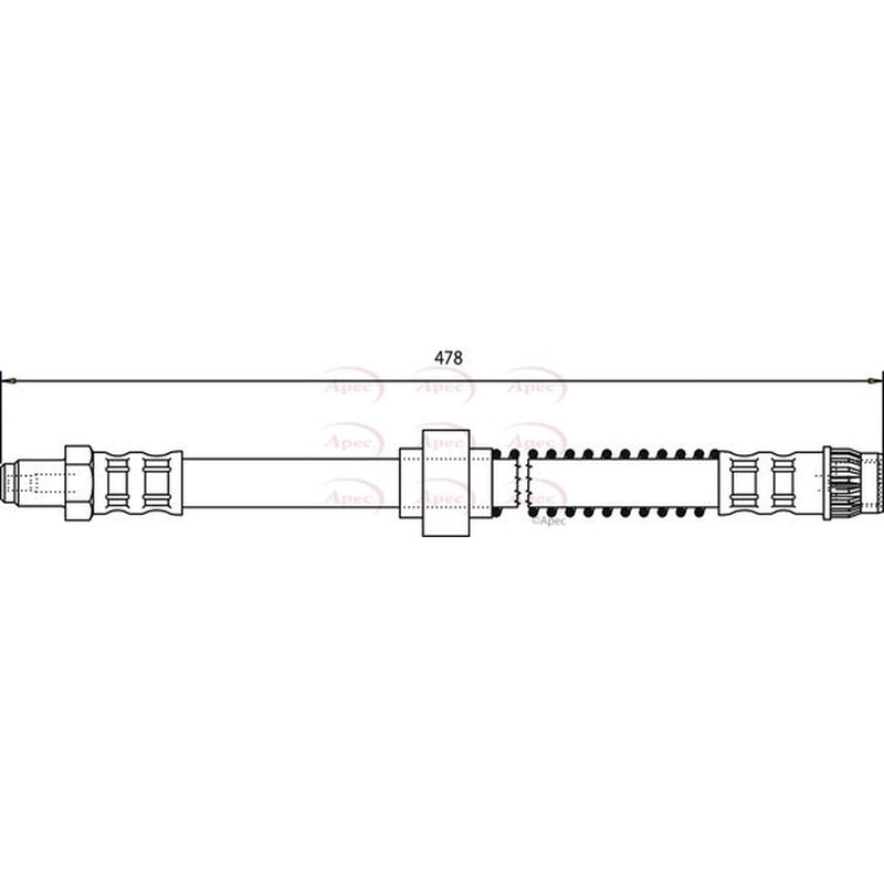 Apec Brake Hydraulic Hose Line Front HOS3084