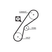 Gates Timing Belt Cambelt 107 Teeth 5407XS