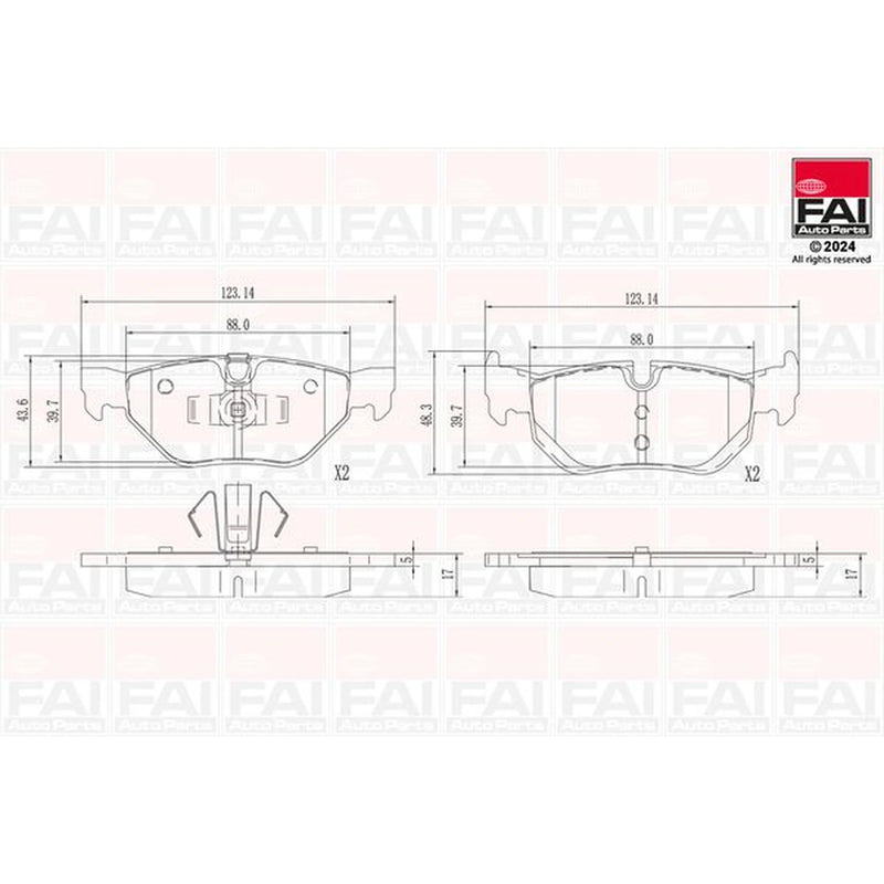 FAI Rear Brake Pad Set BP131