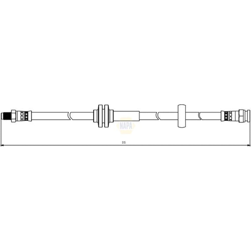 NAPA Brake Hydraulic Hose Line Front NBH1167