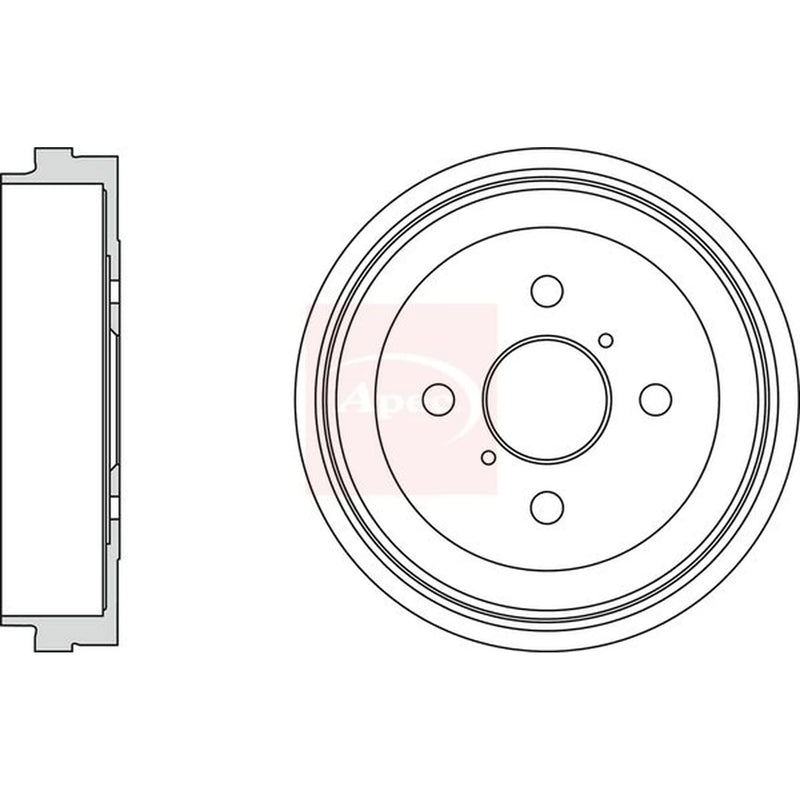 Apec Brake Drum Assembly Rear DRM9998