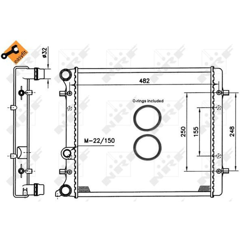 NRF Engine Radiator 509530