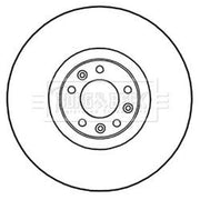 Borg & Beck 2 x Vented Front Brake Discs BBD6043S-x2
