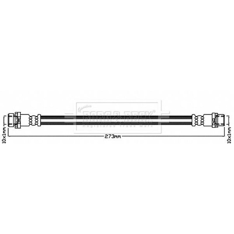 Borg & Beck Brake Hydraulic Hose Line inner BBH8323