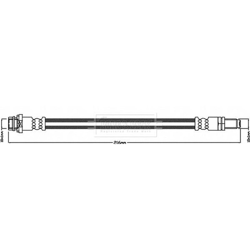 Borg & Beck Brake Hydraulic Hose Line outer BBH8607