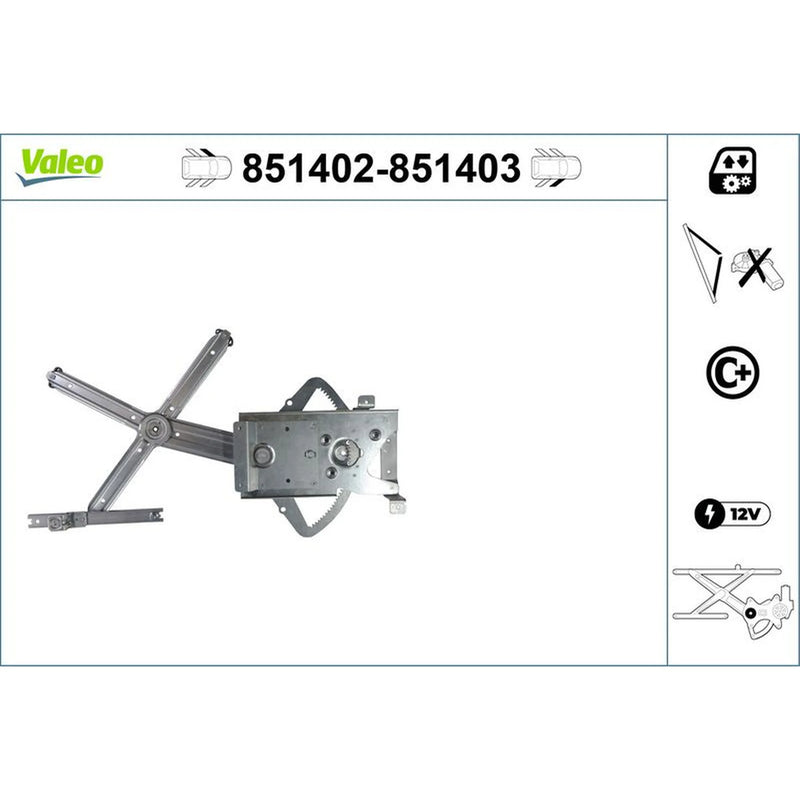Valeo Electric Window Regulator Lifter Right Front 851403
