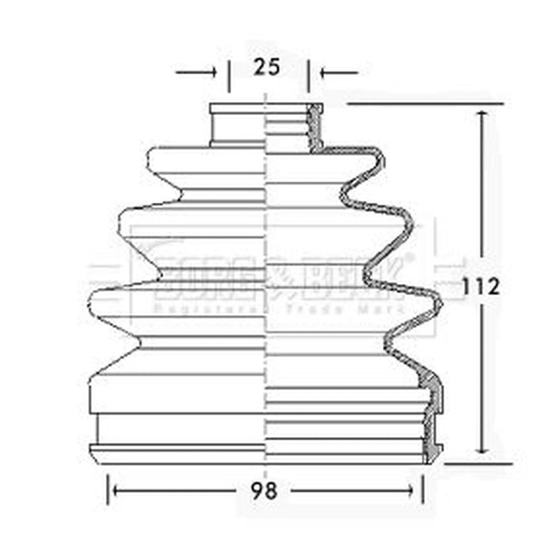 Borg & Beck Drive Shaft Bellow Kit Wheel Side BCB2289