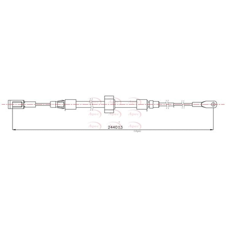 Apec Handbrake Cable Front CAB1587