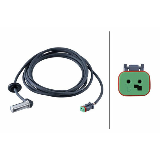 Hella ABS Wheel Speed Sensor Front Left 6PU 230 052-591