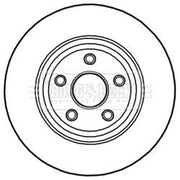 Borg & Beck 2 x Vented Front Brake Discs BBD6005S-x2