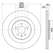 DON 2 x Vented Rear Brake Discs PCD17162-x2