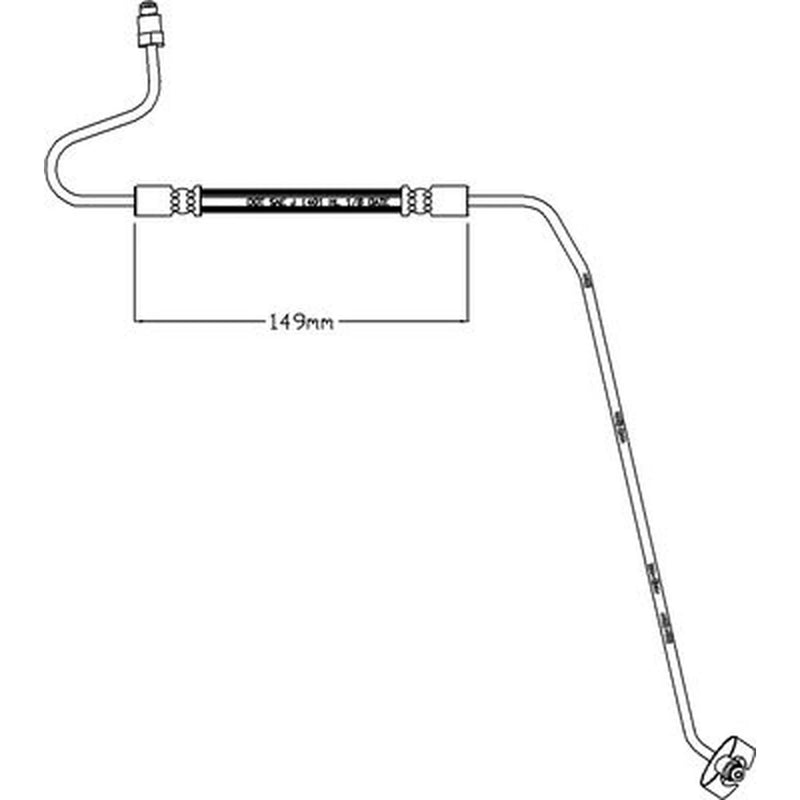 Juratek Brake Hydraulic Hose Line outer JBH1254L