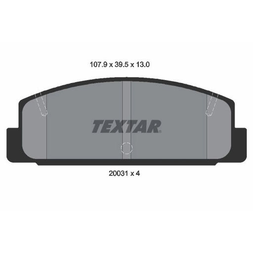 Textar Rear Brake Pad Set 2003101