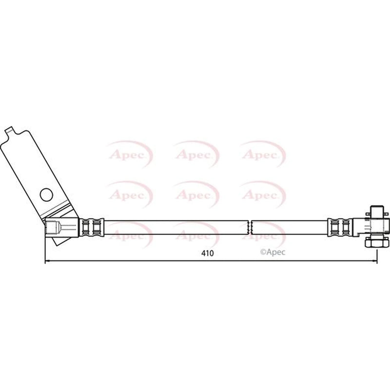 Apec Brake Hydraulic Hose Line Front Left HOS3725