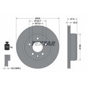 Textar 2 x Rear Brake Discs 92139300-x2