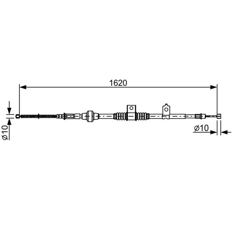 Bosch Handbrake Cable Right Rear 1 987 482 521