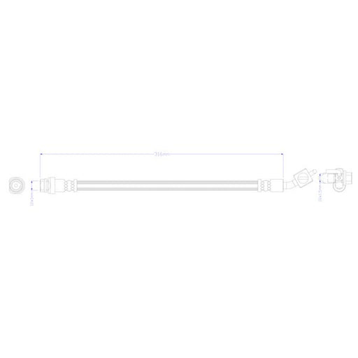 Juratek Brake Hydraulic Hose Line outer JBH1412L