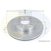 Comline 2 x Vented Front Brake Discs ADC0407V-x2
