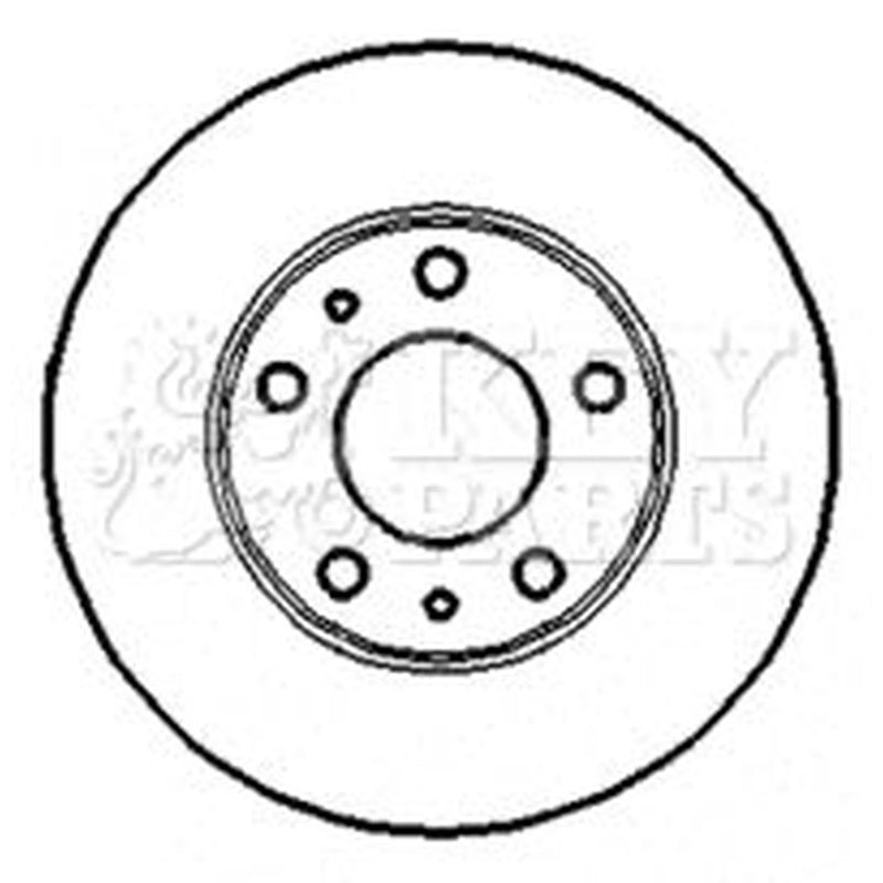 Key Parts 2 x Solid Rear Brake Discs KBD4414-x2