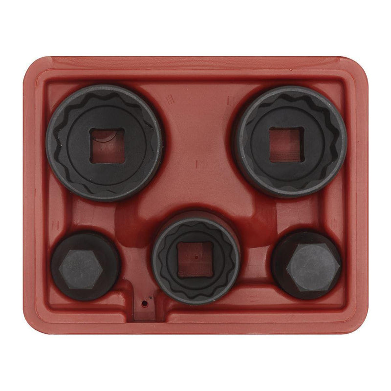 Sealey Impact Hub Socket & Socket Bit Set 5pc 12-Point 1/2"Sq Drive SX053 Sealey  - Town Parts