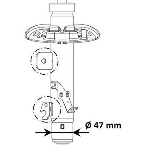 KYB Shock Absorber Damper Strut Front Left 3338054