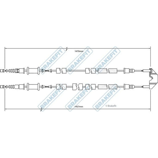 Apec Handbrake Cable Right Rear BBC3472