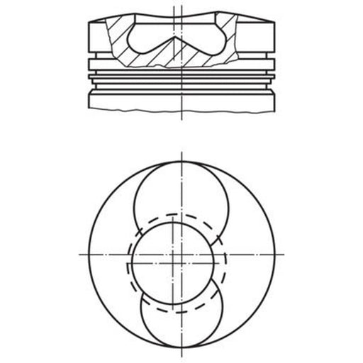 Mahle Piston Cylinder Bore = 100mm 099 PI 00133 000