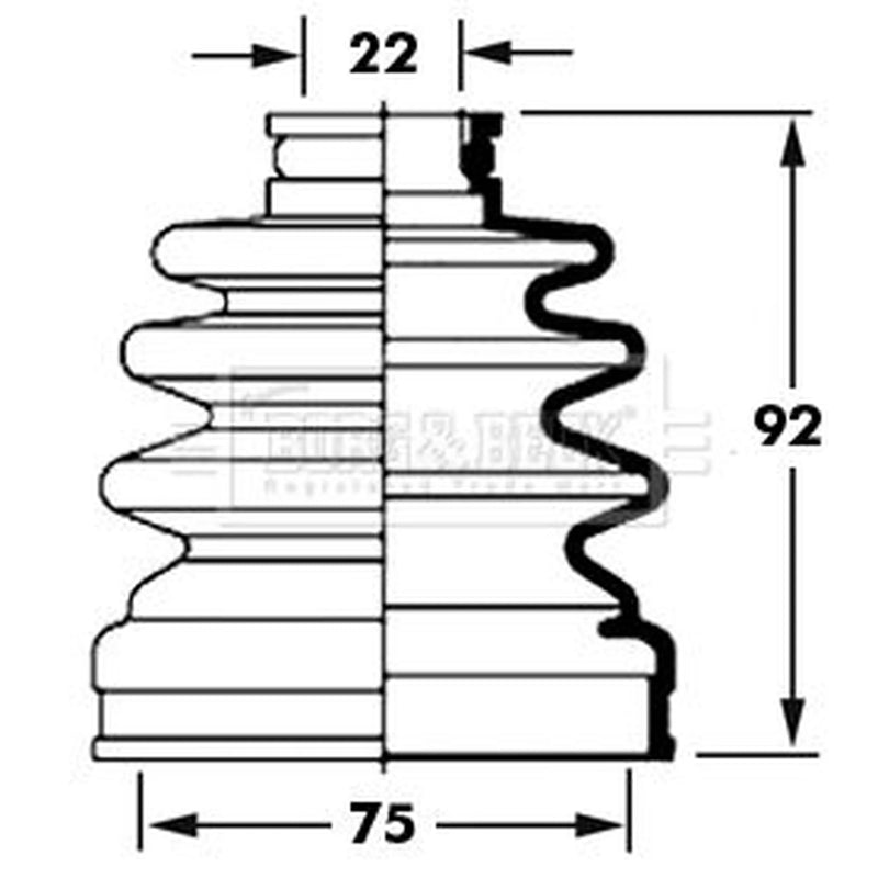 Borg & Beck Drive Shaft Bellow Kit Wheel Side BCB2370