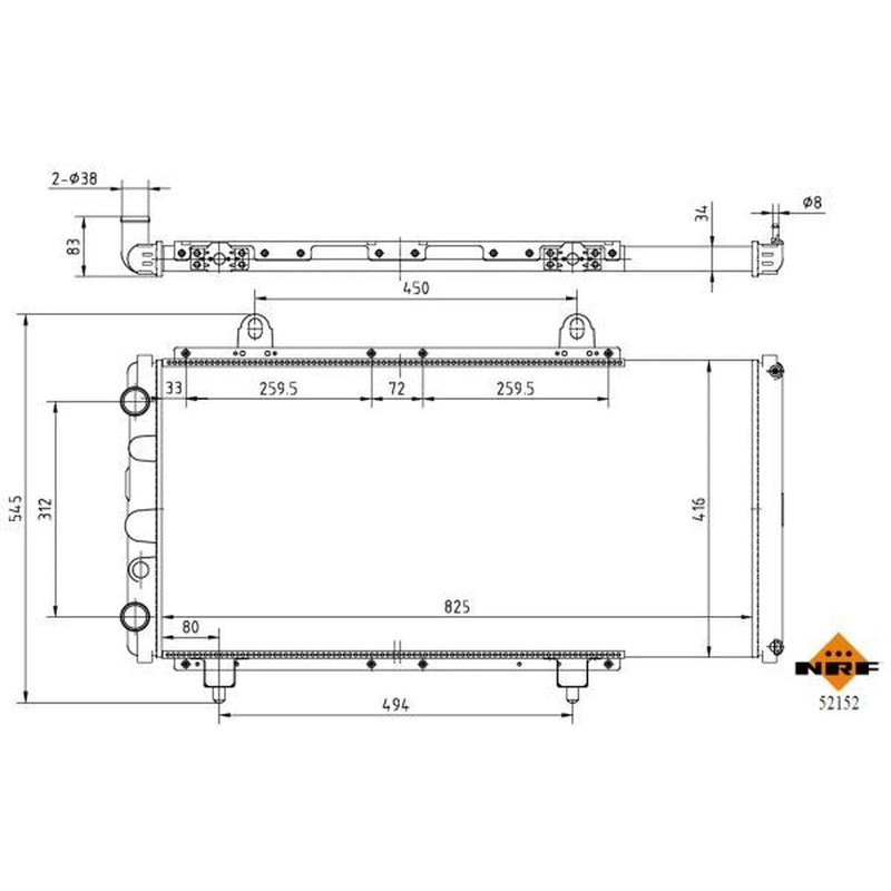 NRF Engine Radiator 52152